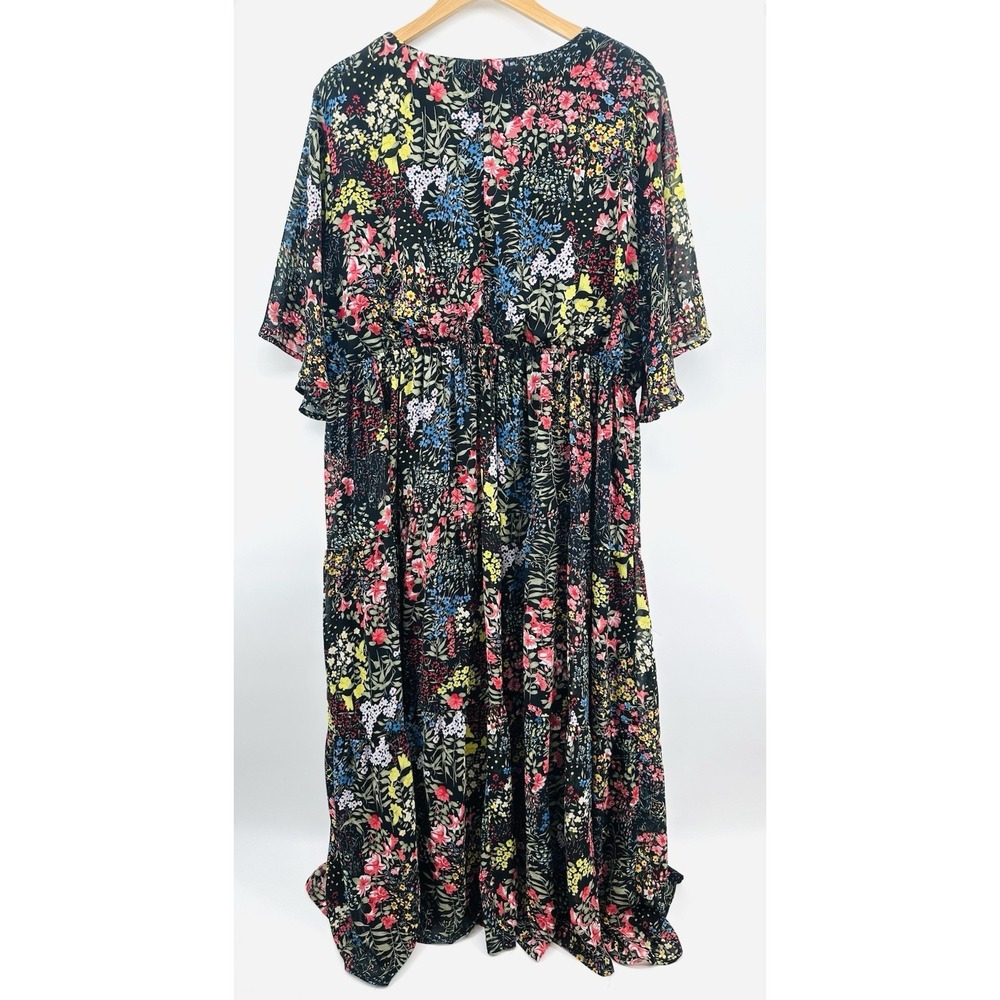 Sugar Lips Floral Maxi Dress 3X Floral Cottagecore Whimsy Flutter Sleeve SS27 - Picture 3 of 13